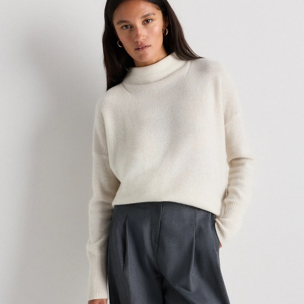 Cashmere funnel neck sweater
